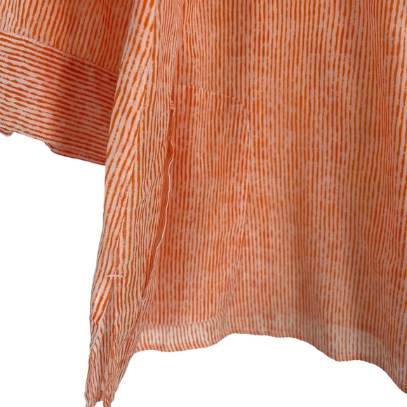 Chico’s size 3 orange white striped light weight blouse - Picture 5 of 6